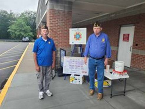 Our food drive last Saturday went well. We collected 472# of food & $908. All the food & money was given to Mid Coast Hunger Prevention Program today. Our sincere thank you to Cook’s Corner Shaw’s for allowing us to conduct the drive, & to Sports Clips of Topsham for participating. Members Dale Brown, Ed Harmon, Davielle Hawks, John Kennedy, Mitchell Mrvichin, Archie Pelley, & Roger Stevens all participated in the drive. A special shout out & thank you to Arthur Richardson of V. E. T. S. Inc. who was with us the entire day. To all, be proud of your post, we do make a difference. Roger Stevens